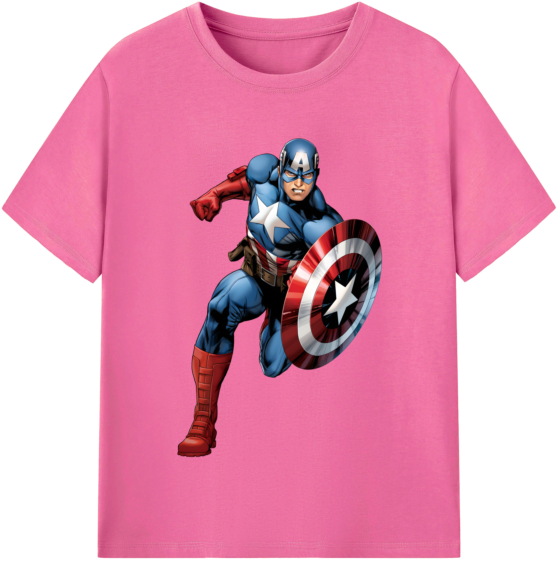 （画像用） アベンジャーズ The Avengers レディースカジュアルプリントTシャツ（綿100％）